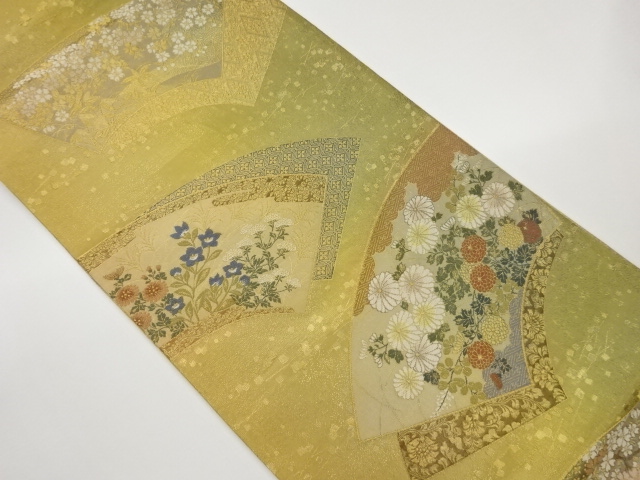JAPANESE KIMONO / FUKURO OBI / WOVEN FLOWER 